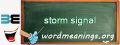 WordMeaning blackboard for storm signal